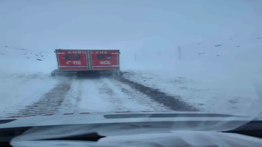 Ağrı’da hamile kadın paletli ambulansla kurtarıldı