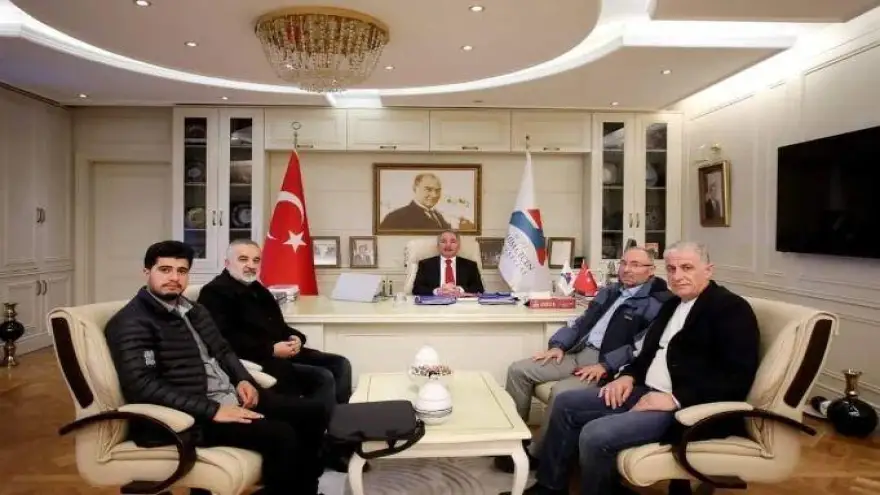 Ağrı Dağı Gazeteciler Cemiyeti Rektör Prof. Dr. Abdulhalik Karabulut'u ziyaret etti