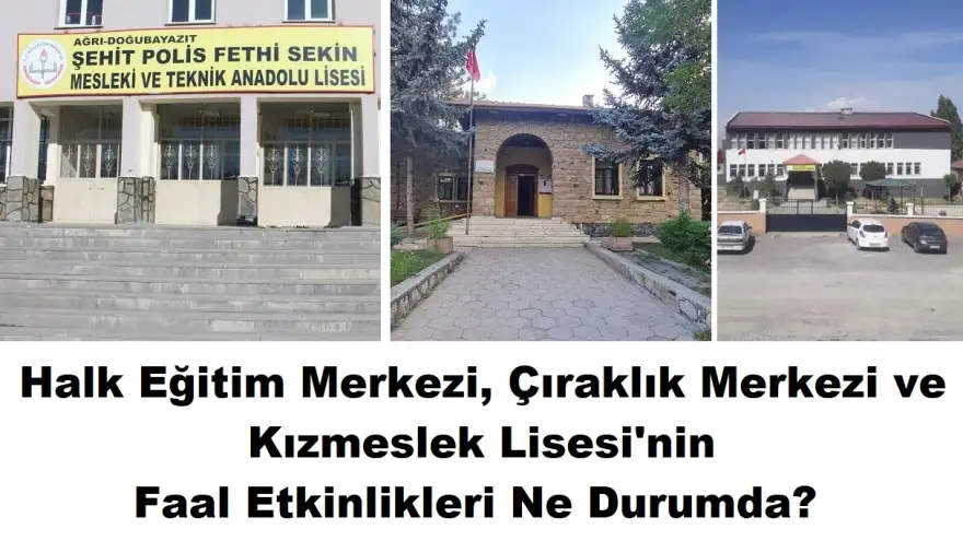 Doğubayazıt Halkı Soruyor; Halk Eğitim Merkezi'nin Faal Kursları Neler?