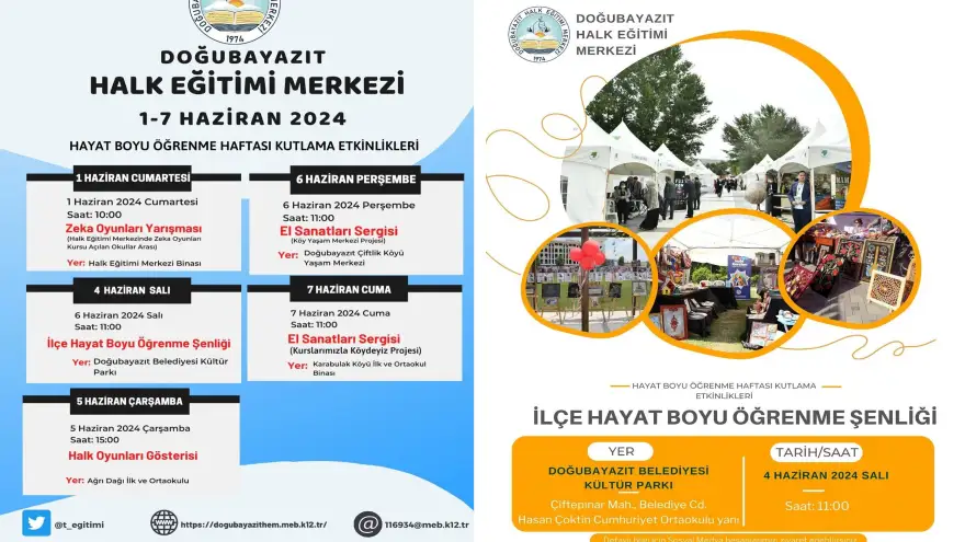 Doğubayazıt Halk Eğitimi Merkezi’nden Hayat Boyu Öğrenme Haftası Daveti