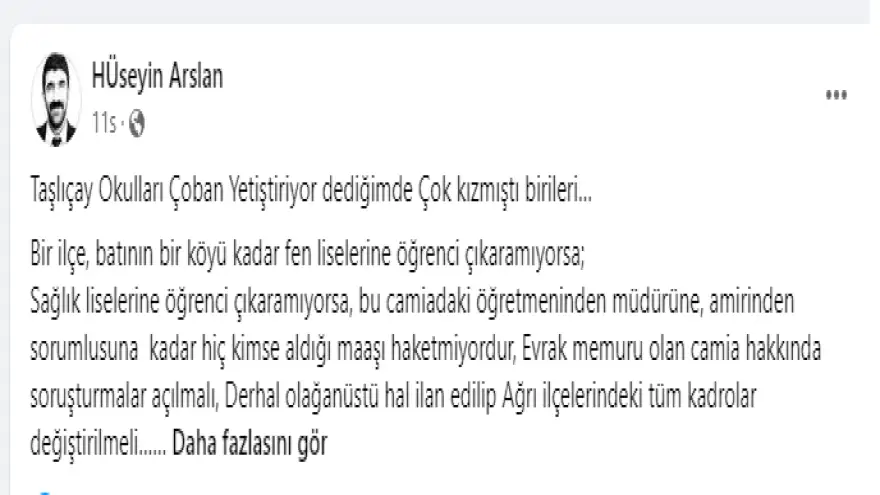 Ağrı’da Eğitim Sistemi Alarm Veriyor; "Çocuklarımızın Geleceği Tehlikede"