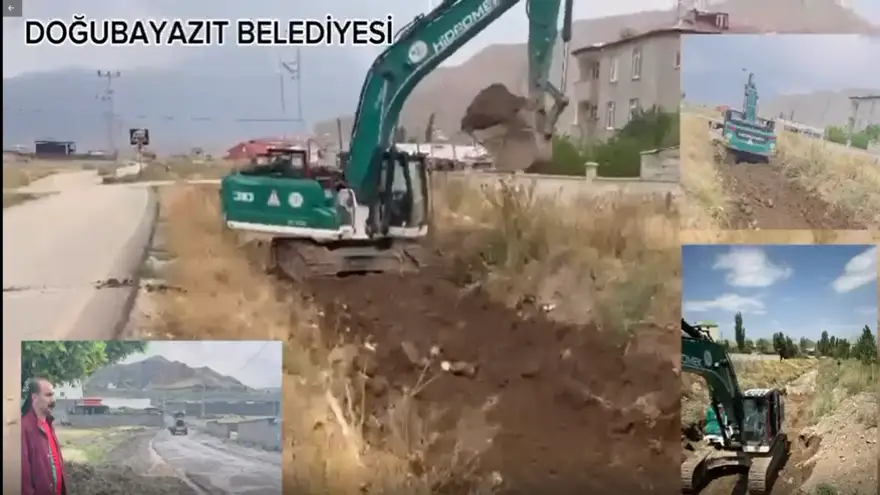 Doğubayazıt Belediye Başkanı Kenan Alkan'ın Girişimleriyle Sel Riski Azaltılıyor