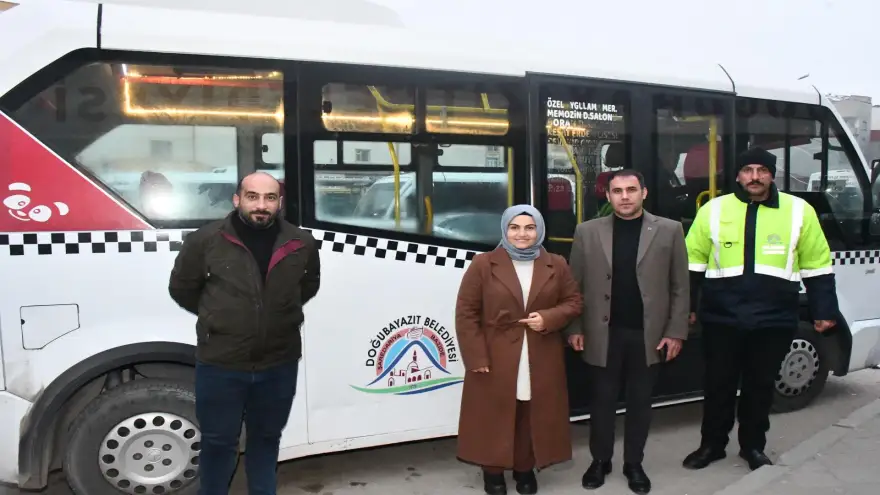 Doğubayazıt Belediyesi Halk Minibüslerini Denetledi