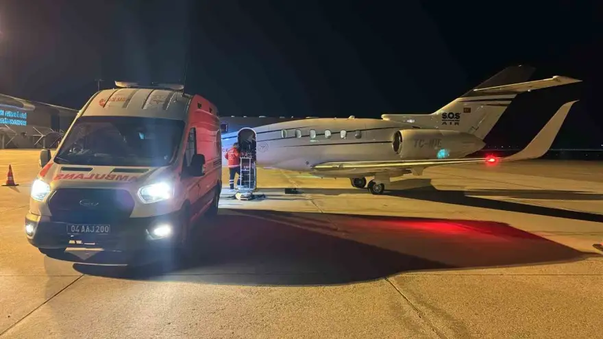 Kalp hastası genç, uçak ambulansla Ankara’ya sevk edildi