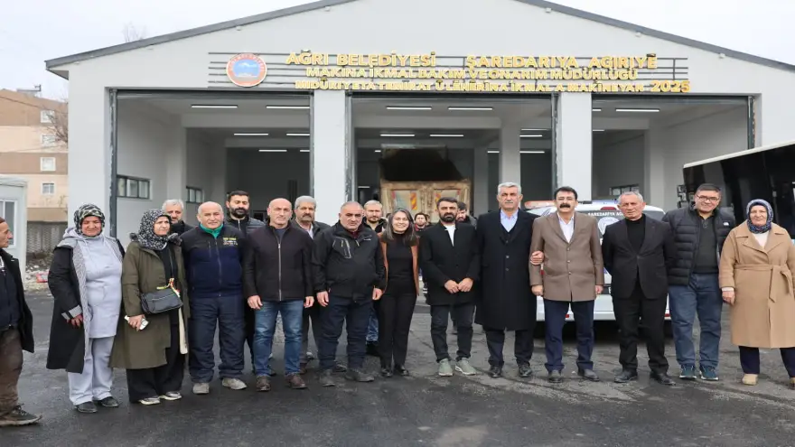 AĞRI BELEDİYESİ İTFAİYE VE MAKİNA İKMAL BAKIM-ONARIM BİNASINI HİZMETE AÇTI