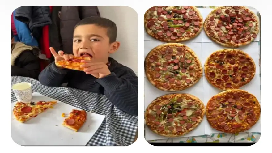 Diyadin’de öğrencilerden renkli pizza etkinliği