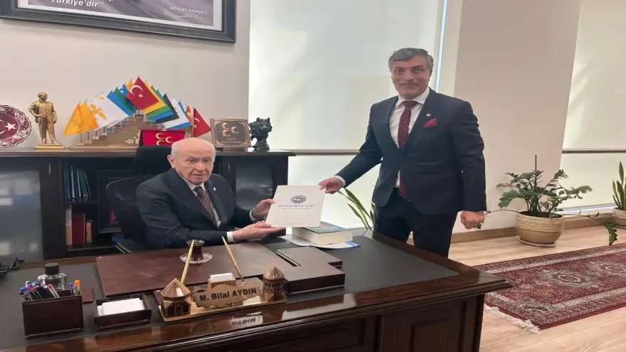DOĞUBAYAZIT TSO HEYETİNDEN MHP LİDERİ DEVLET BAHÇELİ’YE ZİYARET