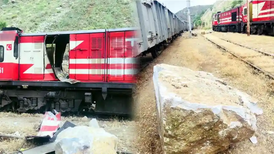 Yük Treninin Üzerine Kaya Düştü
