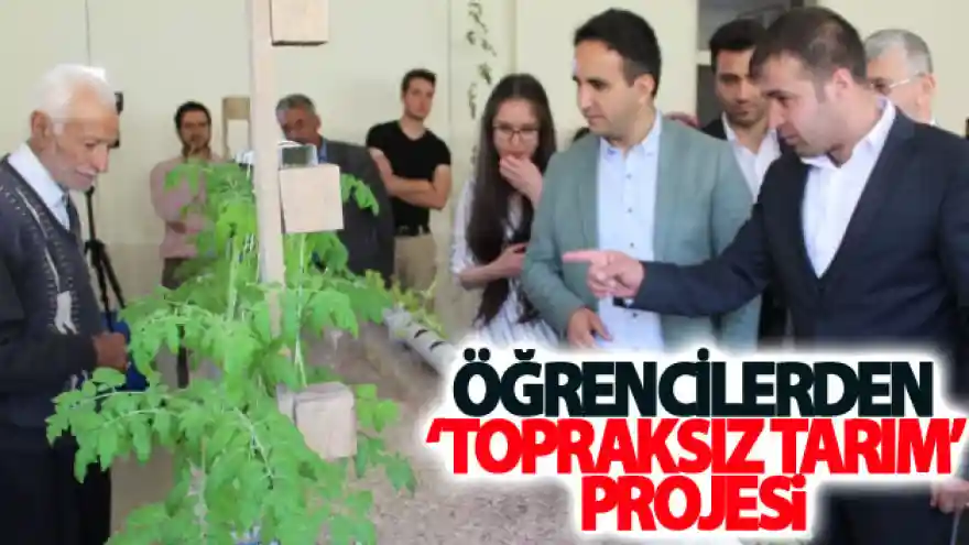 Çaldıran'daki öğrencilerden 'Topraksız Tarım' projesi
