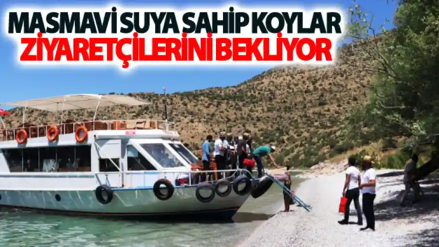 Masmavi suya sahip koylar ziyaretçilerini bekliyor
