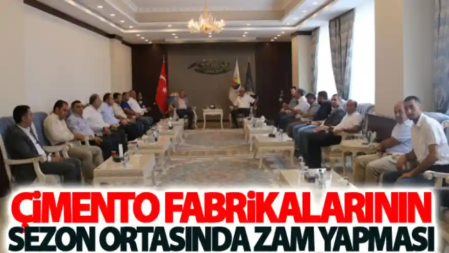 Çimento fabrikalarının sezon ortasında zam yapması

