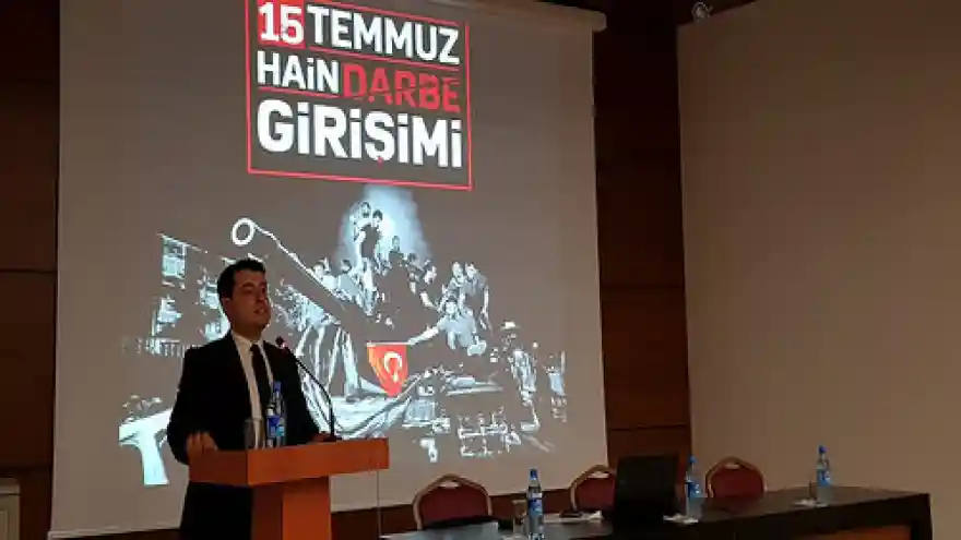 NAHCİVAN BAŞKONSOLOSLUĞU'NDA IĞDIR ÜNİVERSİTESİ TARAFINDAN 15 TEMMUZ'UN ARDINDAKİ GÜÇ OLARAK VE RABB EDİNME BAĞLAMINDA FETÖ KONULU KONFERANS VERİLDİ