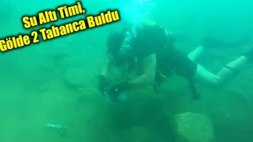 Su Altı Timi, Gölde 2 Tabanca Buldu
