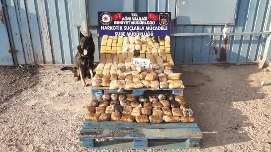 Ağrı'da 142 paket halinde 73 kilo 472 gr. eroin maddesi ele geçirildi