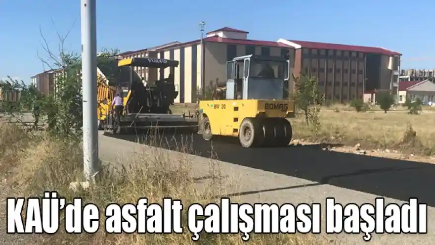 KAÜ'de asfalt çalışması başladı
