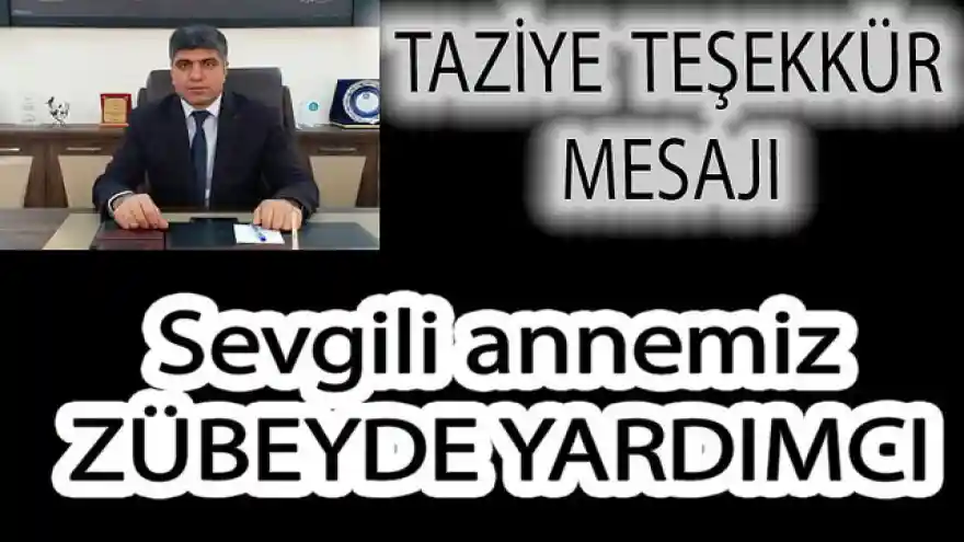 TAZİYE TEŞEKKÜR MESAJI