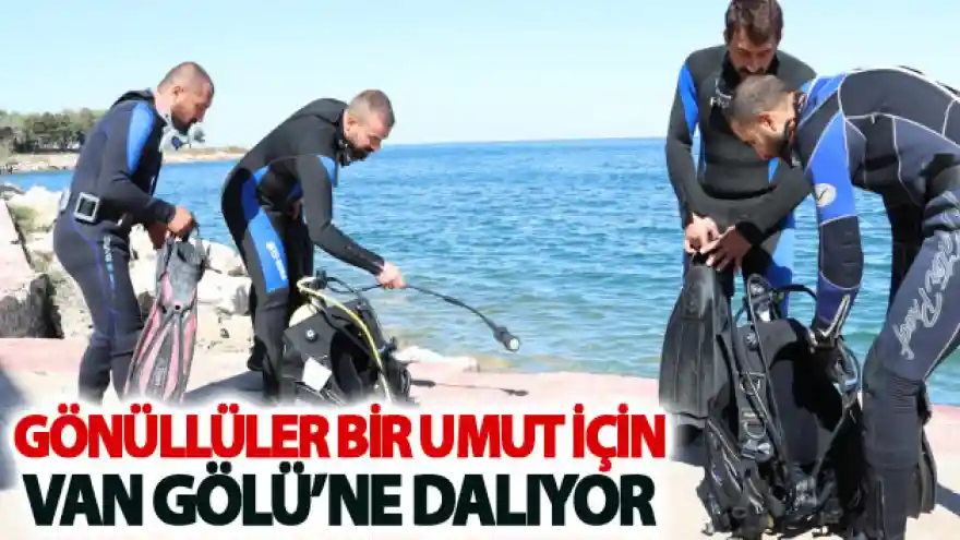 Gönüllüler bir umut için Van Gölü'ne dalıyor
