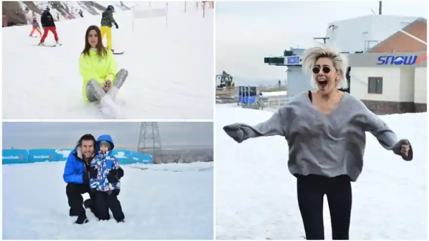 Palandöken'e Ünlü Yağdı
