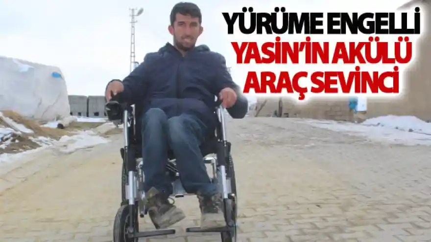 Yürüme engelli Yasin'in akülü araç sevinci
