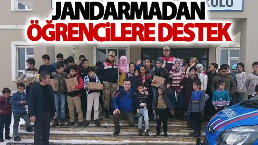 Jandarmadan öğrencilere destek
