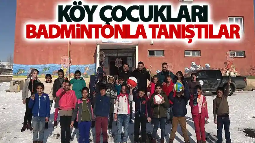Köy çocukları badmintonla tanıştılar
