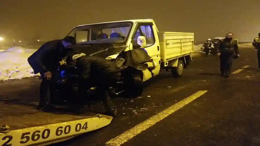 AĞRI'DA ZİNCİRLEME KAZA