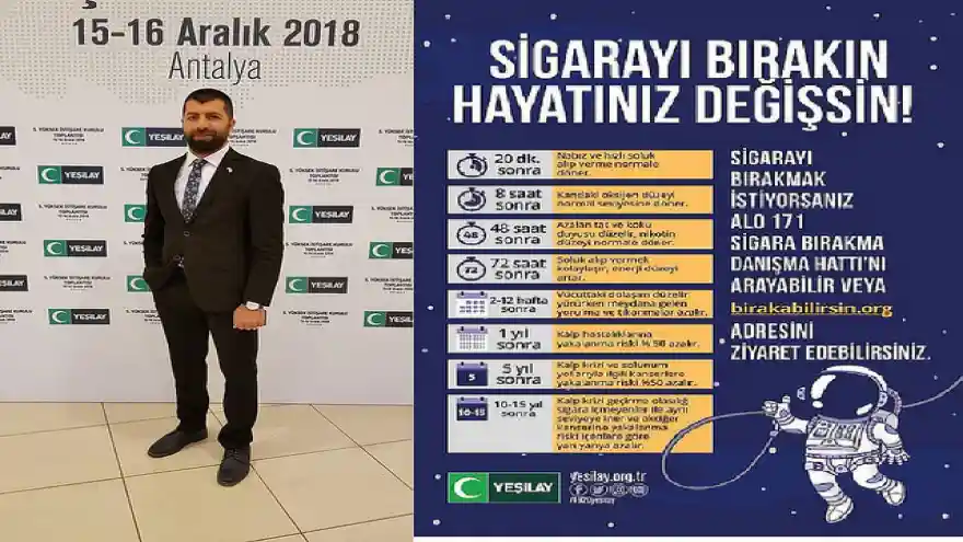 Yeşilay Ağrı Şube Başkanı ASLAN; Sigarayı Bırak, Hayatı Bırakma