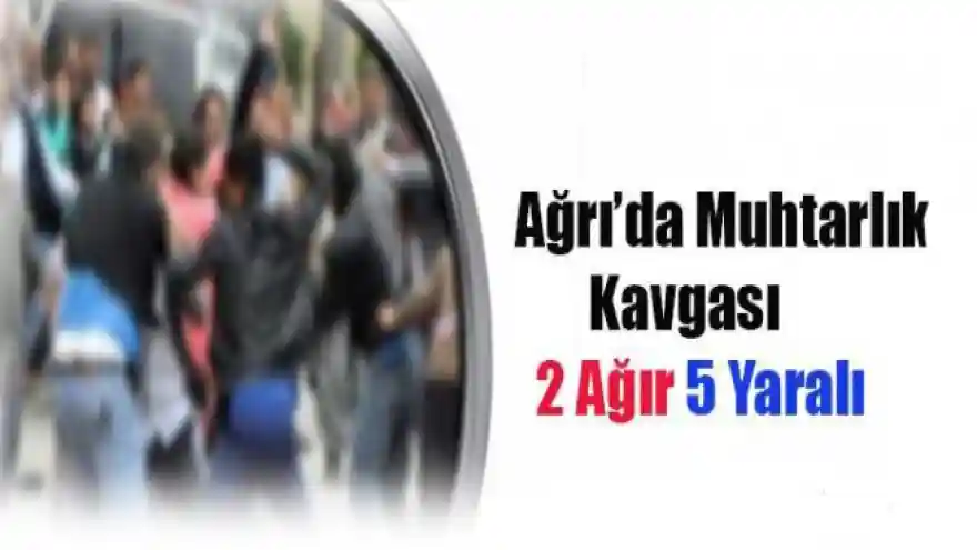 Ağrı'nın Taşlıçay ilçesinde muhtar adaylığı hususunda iki aile arasında çıkan kavgada 5 kişi yaralandı.

