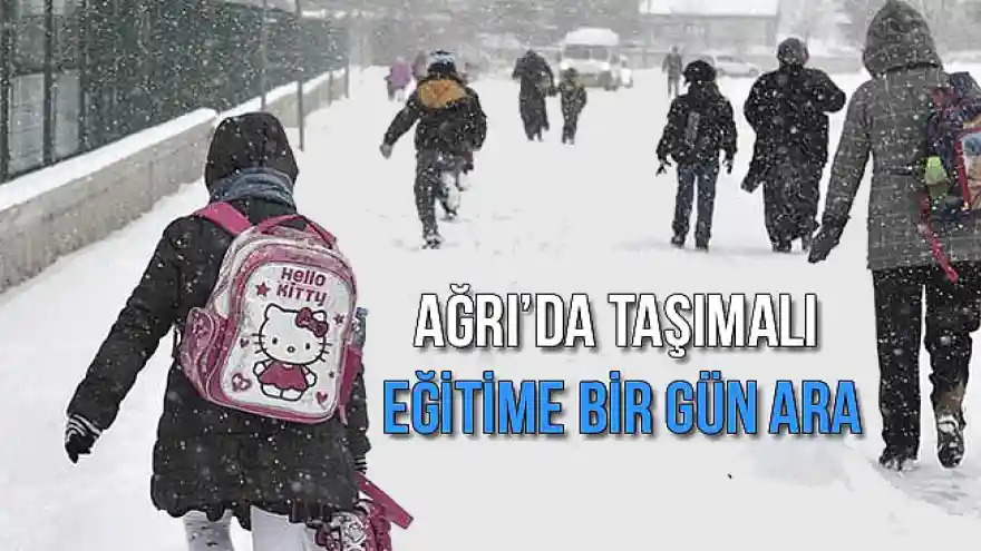 Eleşkirt'te taşımalı eğitime kar engeli