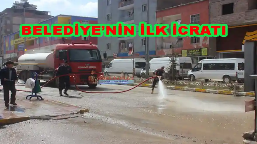 BELEDİYE'NİN İLK İCRATI