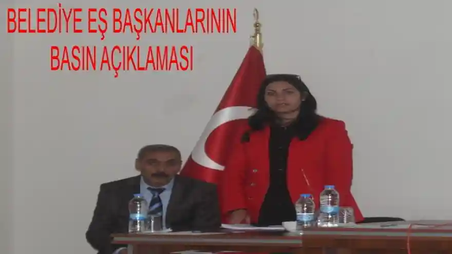 BELEDİYE EŞ BAŞKANLARININ BASIN AÇIKLAMASI
