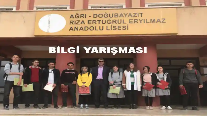 Doğubeyazıt Rıza Ertuğrul Eryılmaz Anadolu Lisesinde bilgi yarışması

