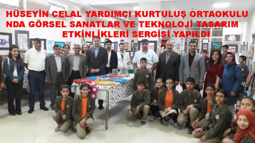 HÜSEYİN CELAL YARDIMCI KURTULUŞ ORTAOKULUNDA GÖRSEL SANATLAR VE TEKNOLOJİ TASARIM ETKİNLİKLERİ SERGİSİ YAPILDI

