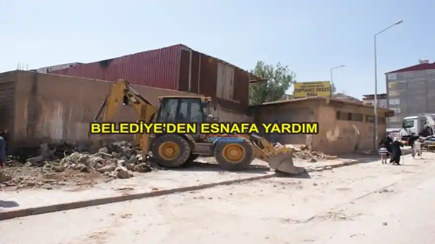 BELEDİYE'DEN ESNAFA YARDIM