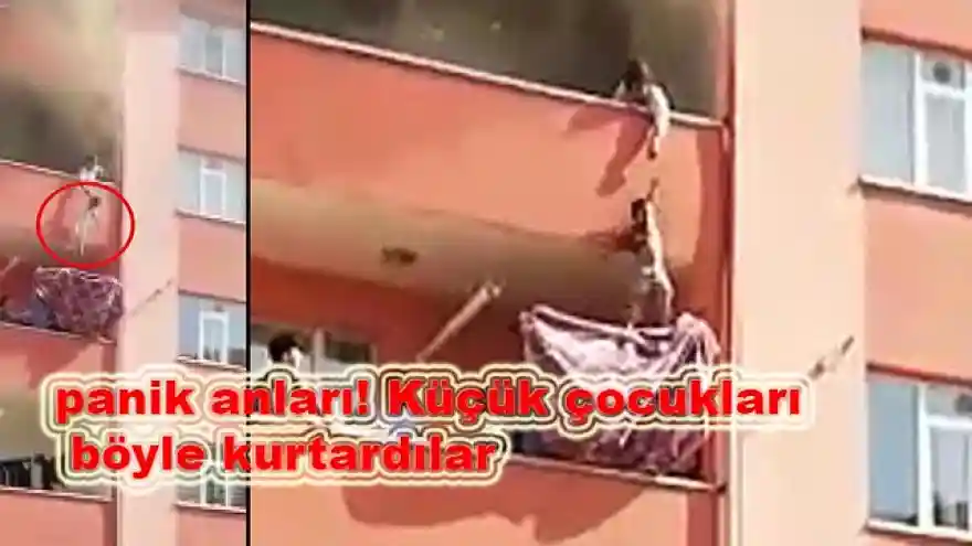 panik anları! Küçük çocukları böyle kurtardılar