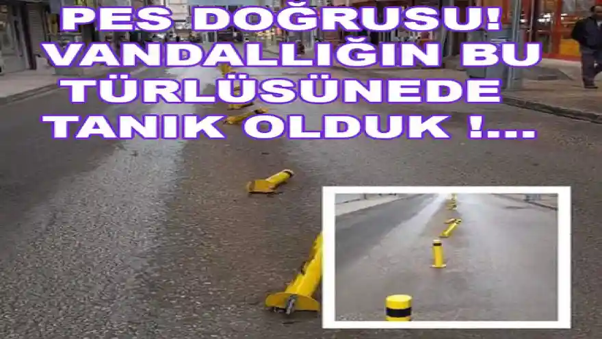 PES DOĞRUSU! VANDALLIĞIN BU TÜRLÜSÜNEDE TANIK OLDUK!...
