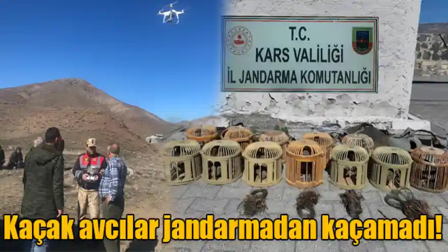 Kaçak avcılar jandarmadan kaçamadı!