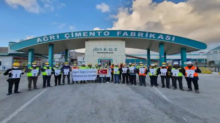 ARKOZ AĞRI ÇİMENTO FABRİKASINDAN SAĞLIK ÇALIŞANLARINA DESTEK