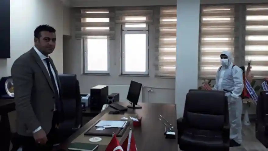 Doğubayazıtİlçe İlçe Milli Eğitim Müdürlüğü Binasında Dezenfekte Çalışmaları...