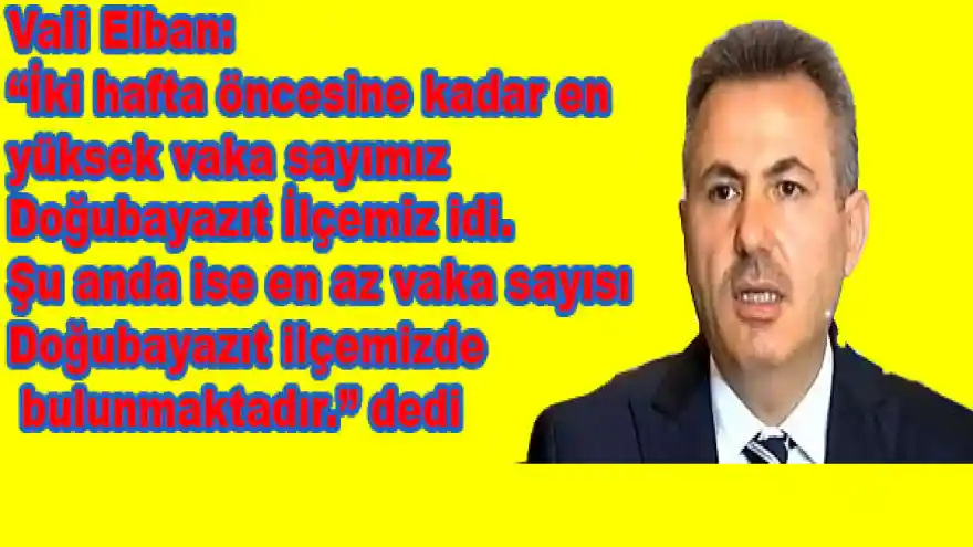 Ağrı Valisi Süleyman Elban Ağrı da Corona Virüs verilerini açıkladı.