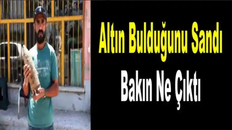 Altın Sanıp Heyecanlandı, Hüsrana Uğradı  