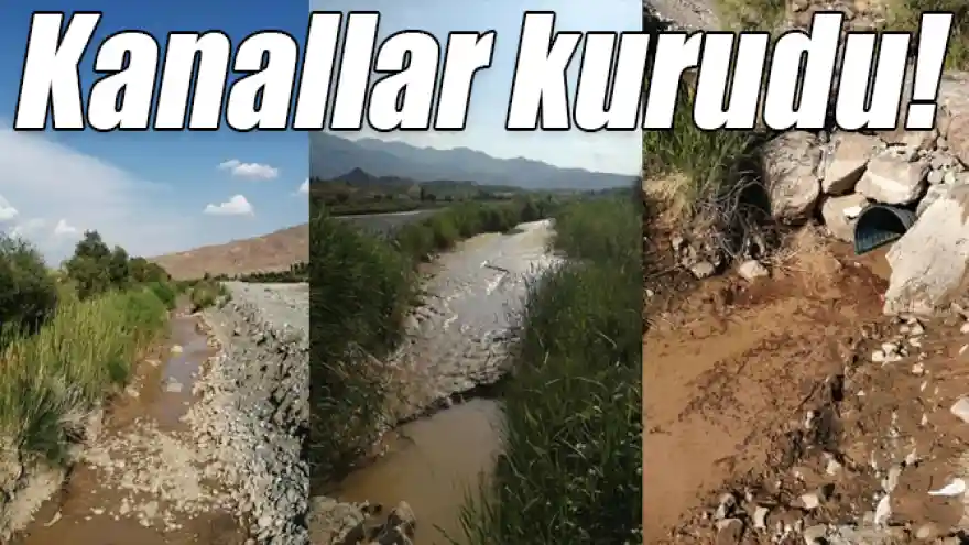 Aras Nehri boyundaki sulama kanalları kurudu