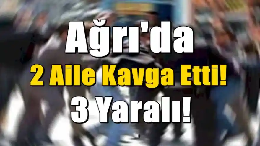 Ağrı'da 2 Aile Kavga Etti! 3 yaralı