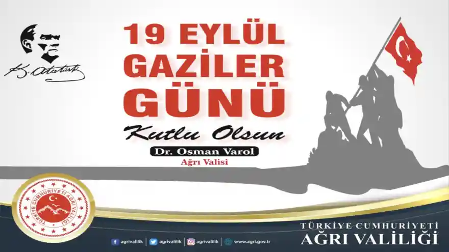 Vali Varol’un, 19 Eylül Gaziler Günü Mesajı