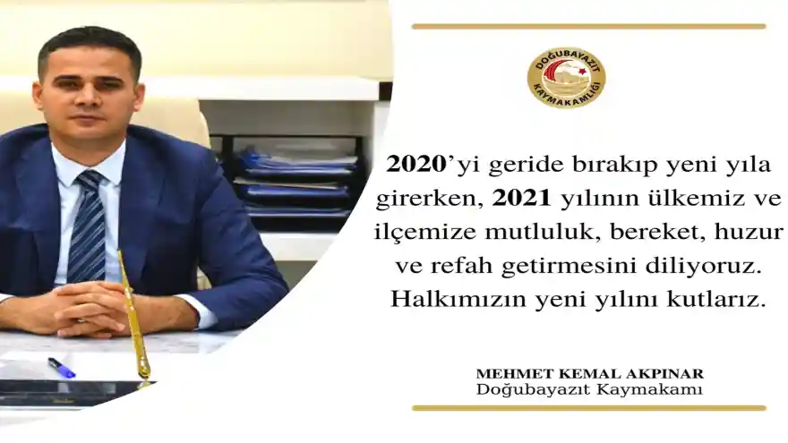 Kaymakam Mehmet Kemal Akpınar'ın Yeni Yıl Mesajı
