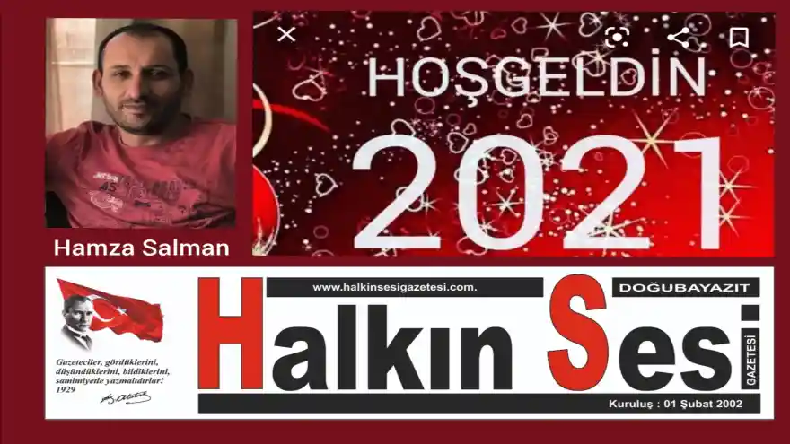 Gazetemiz Yazı işleri Müdürü Hamza Salman'dan yeni yıl mesajı