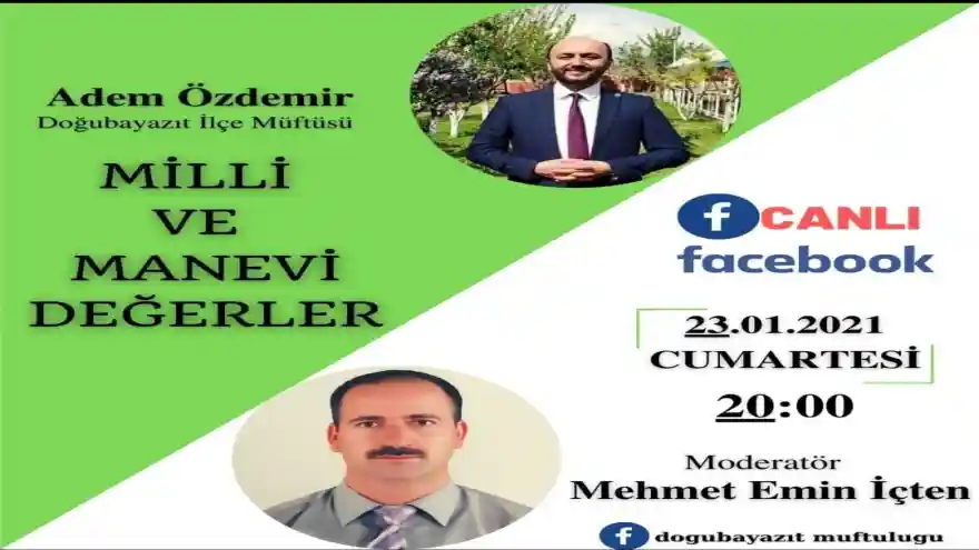 Milli ve Manevi Değerler konuşulacak 