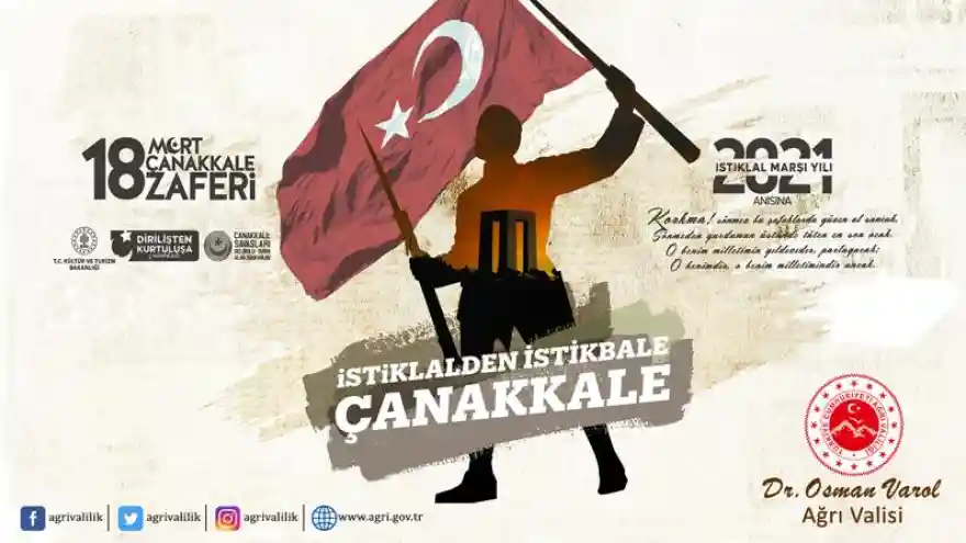 Vali Dr. Osman Varol, 18 Mart Çanakkale Zaferi dolayısı ile bir mesaj yayımladı.