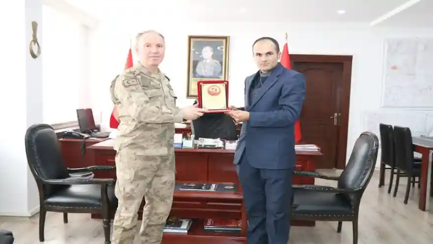 Başkan Metin Konyar Ağrı İl Jandarma Komutanı Tuğgeneral Mehmet Çimen'i Ziyaret etti