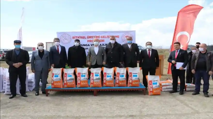 AĞRI'DA TOHUM DAĞITMA TÖRENİ DÜZENLENDİ